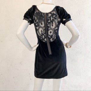 🎁SALE🎁Rachel Zoe Black Velvet & Lace Dress